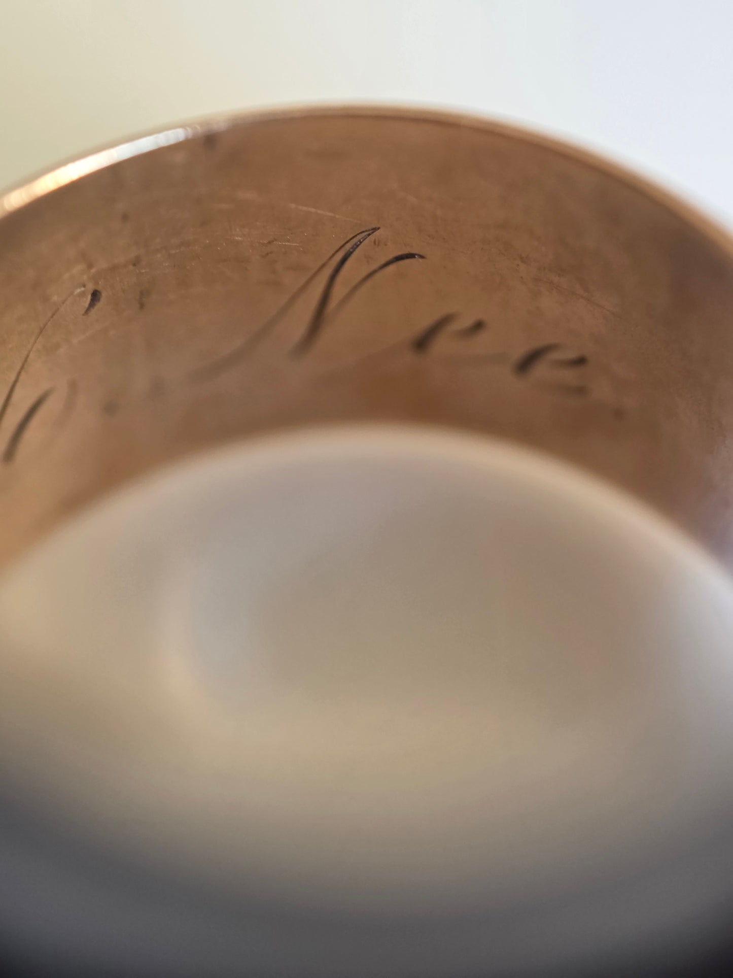 Vintage Rose Gold "98"/"86" Chunky Wide Cigar Band Size 9.75