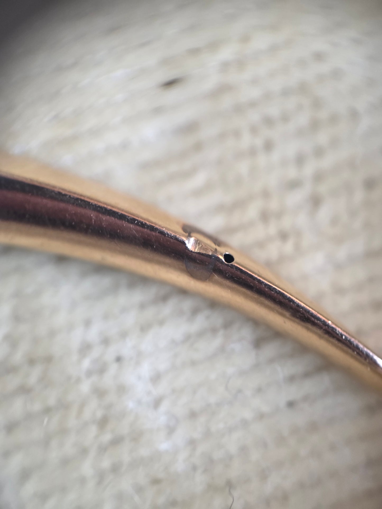 Beautiful Vintage 9k Gold Pearl & Gemstone Crescent Moon Pendant (NO CHAIN)