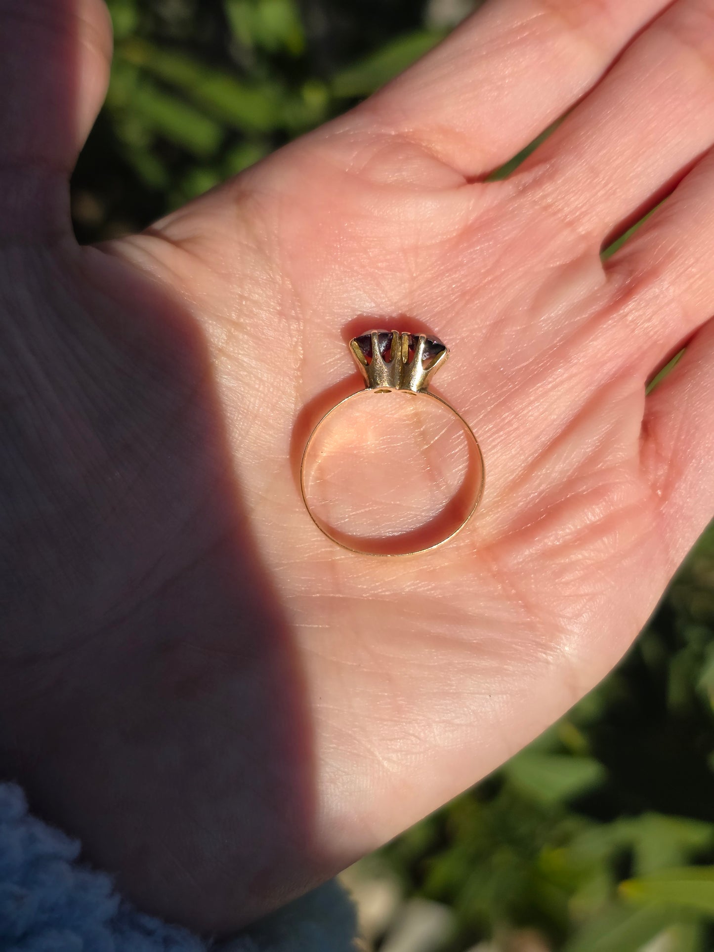 14k Vintage Garnet Toi Et Moi Ring Size 9 January Birthstone