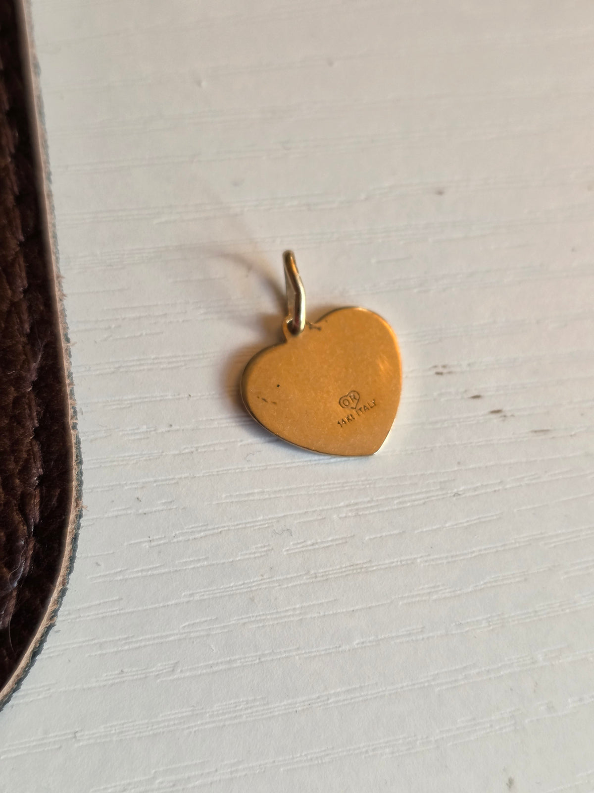 Vintage 14k Italian Made Double Cherub In Heart Medallion Charm/Pendant (NO CHAIN)