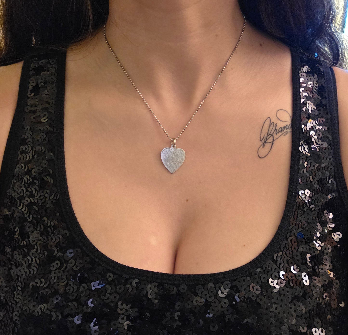 Sterling Silver "My Mother" Cursive Font Heart Charm (NO CHAIN)