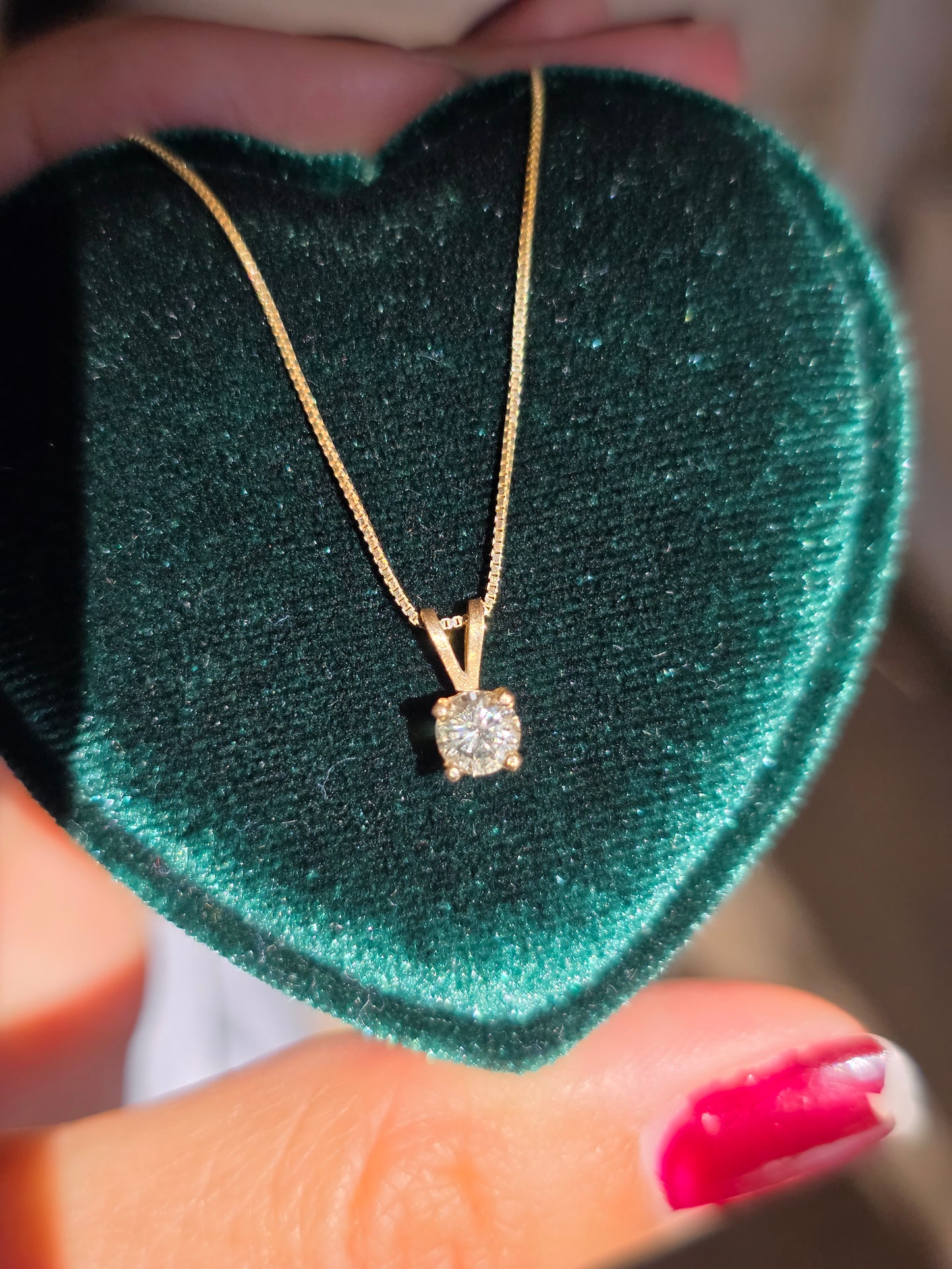 14k Classic 1/3 TCW Diamond Pendant (NO CHAIN)