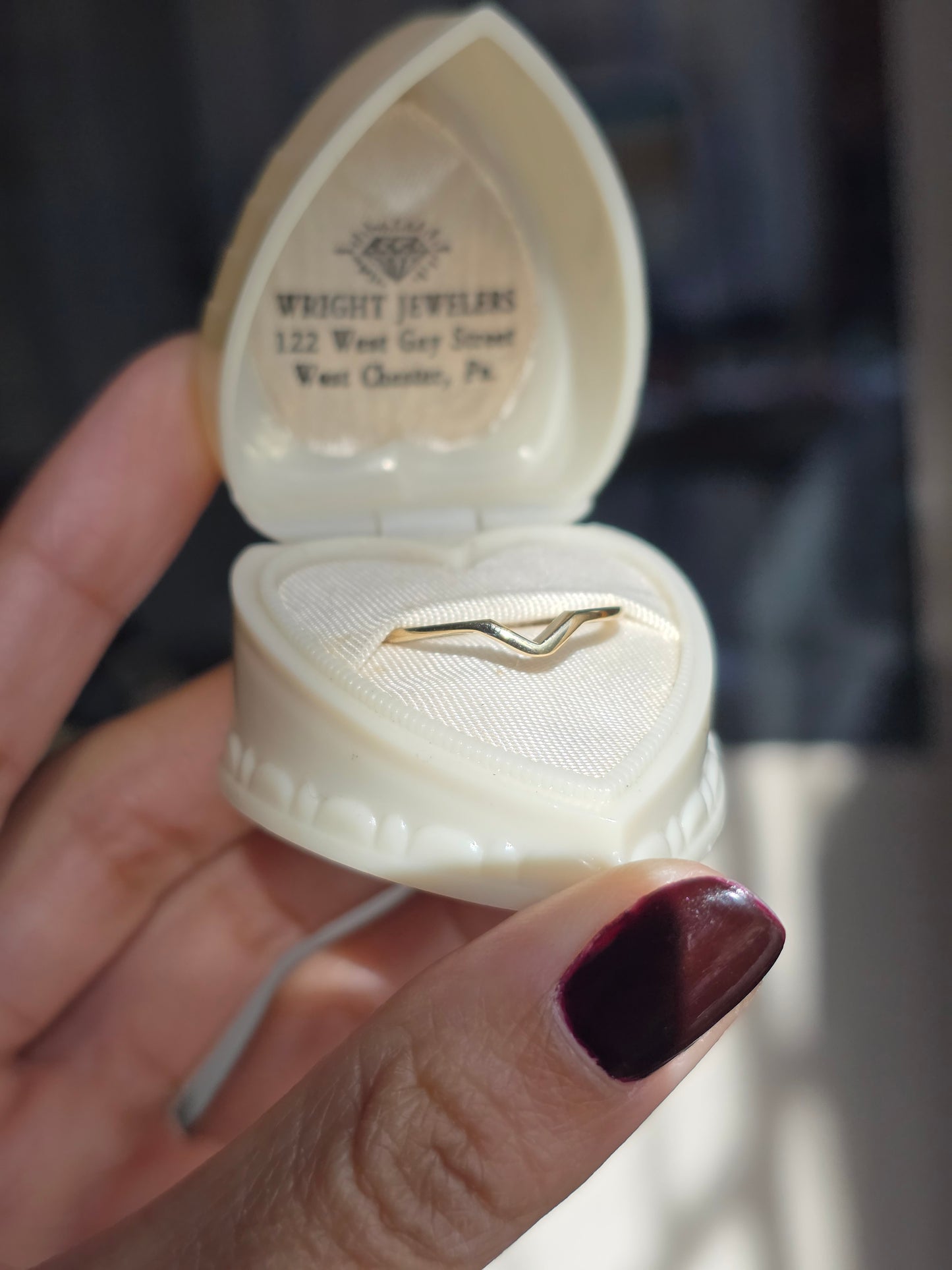 Lovely 14k Gold Simple Polished Curved Stacker Band Puzzle Ring Size 6.5