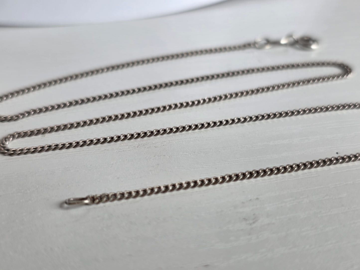 Perfect Every Day Italian Sterling Silver Dainty Curb Chain 16.5"