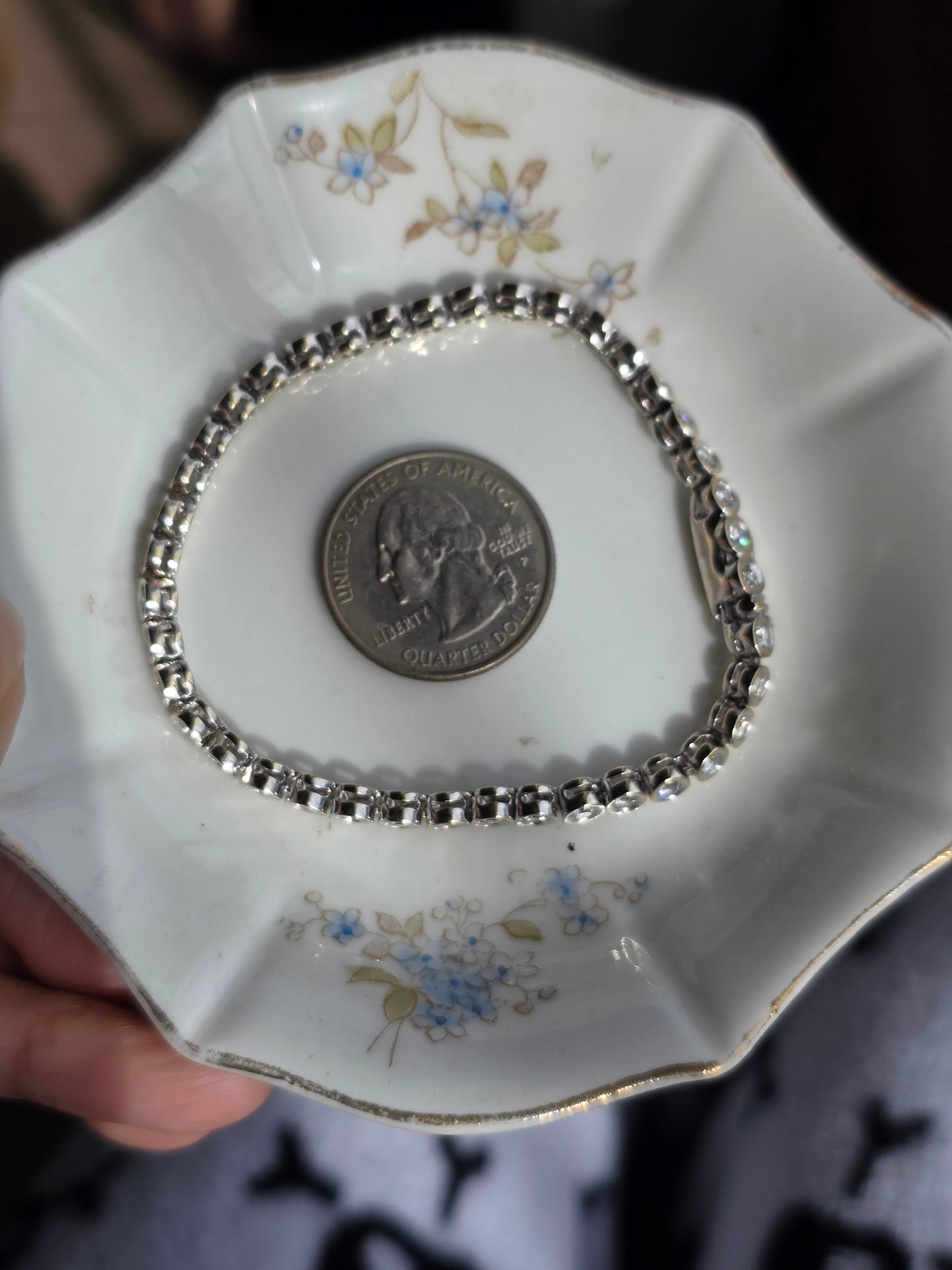 Gorgeous 4.50TCW Diamond Bezel Set 14k White Gold Solid Hefty Tennis Bracelet 7"