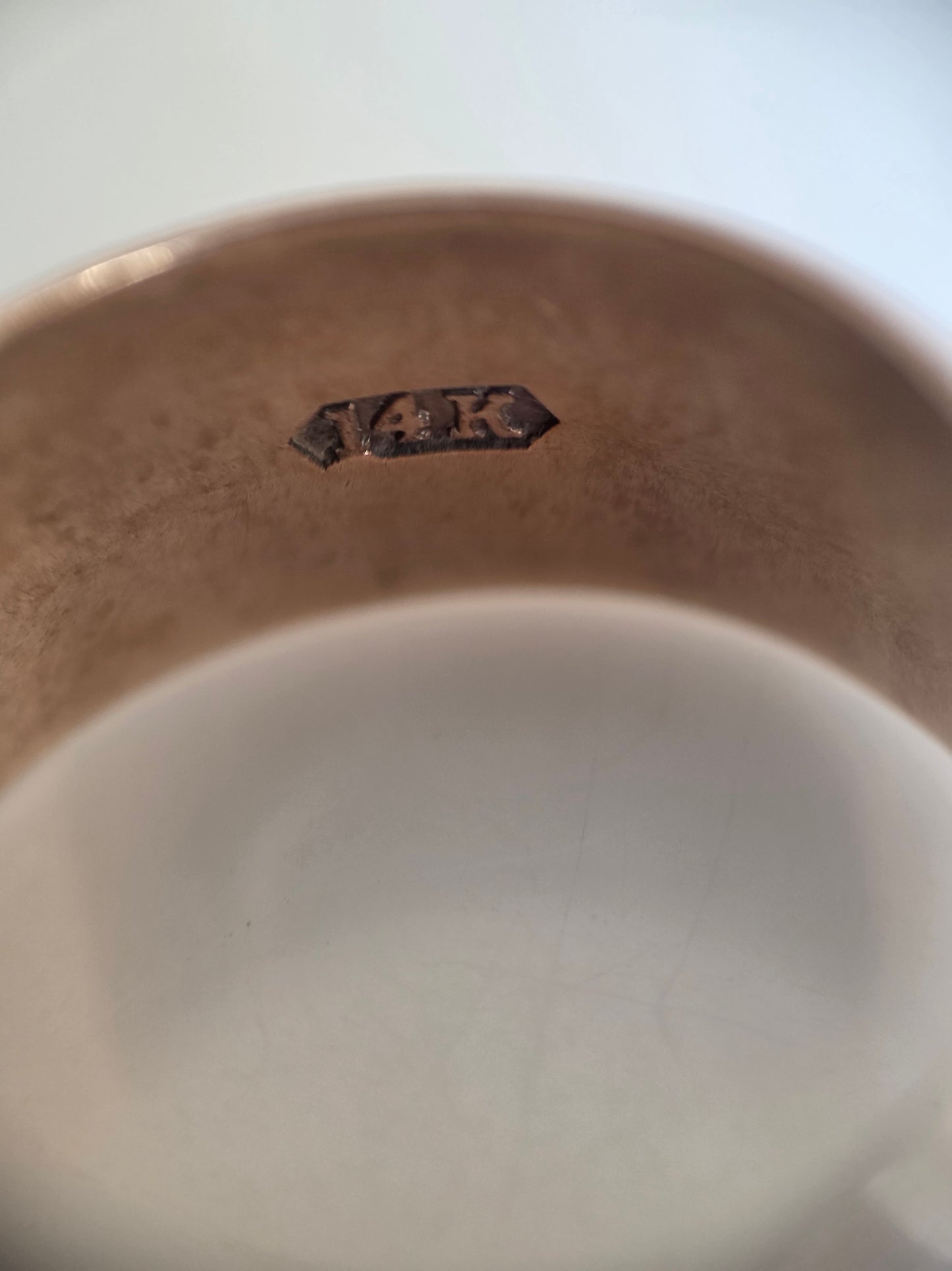 Vintage Rose Gold "98"/"86" Chunky Wide Cigar Band Size 9.75