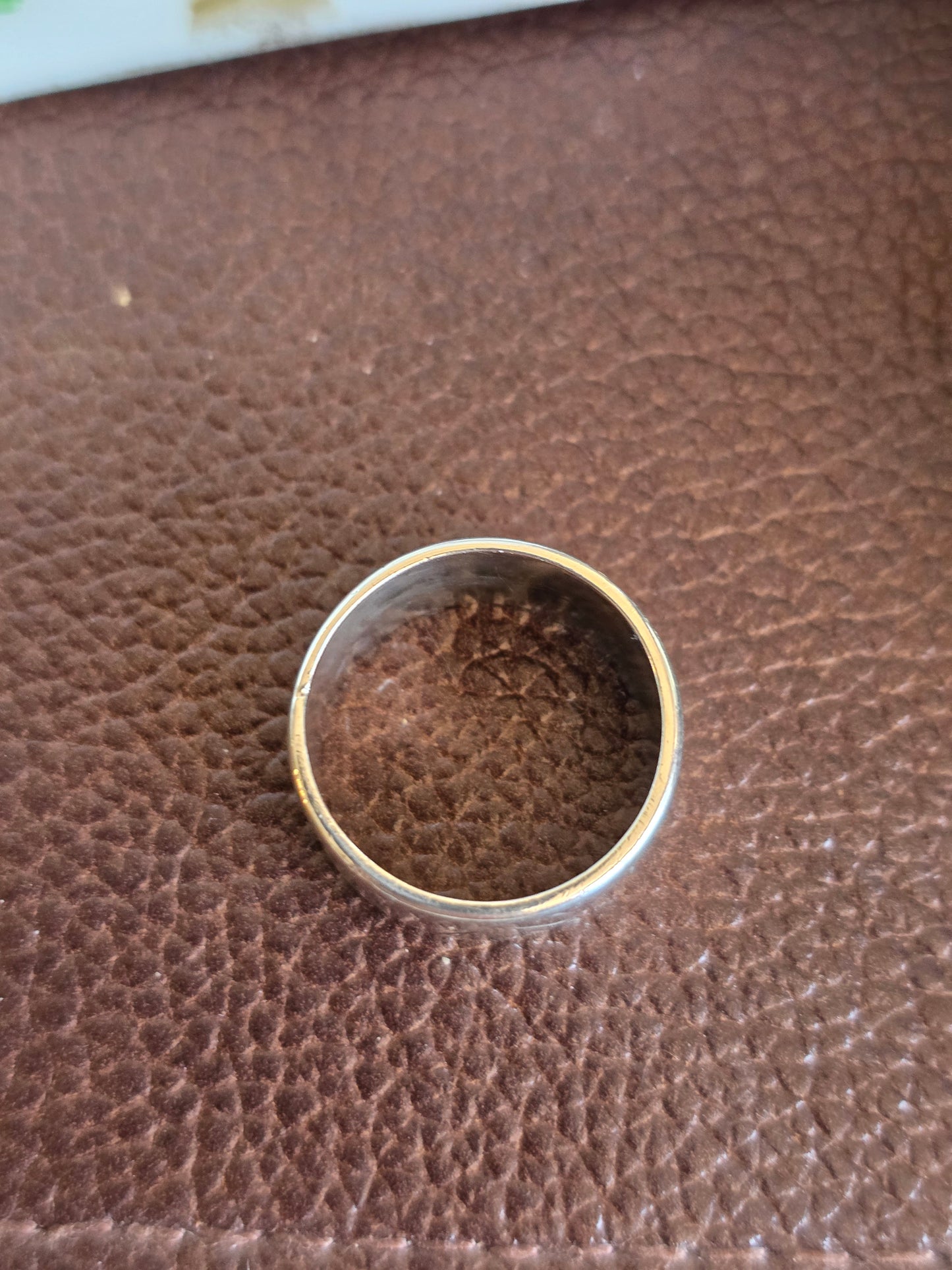 Vintage Zigzag Line Pattern Sterling Silver Cigar Band Ring Size 5.25