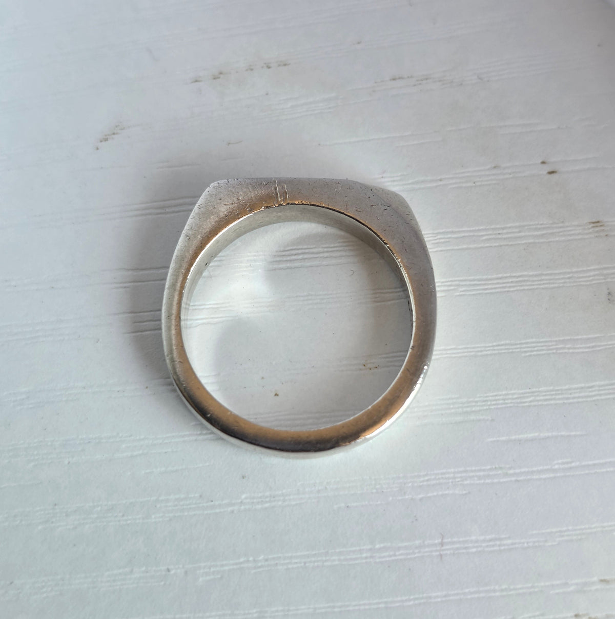 Vintage Mexican Sterling Silver Sculptural Wave Ring Size 7.25