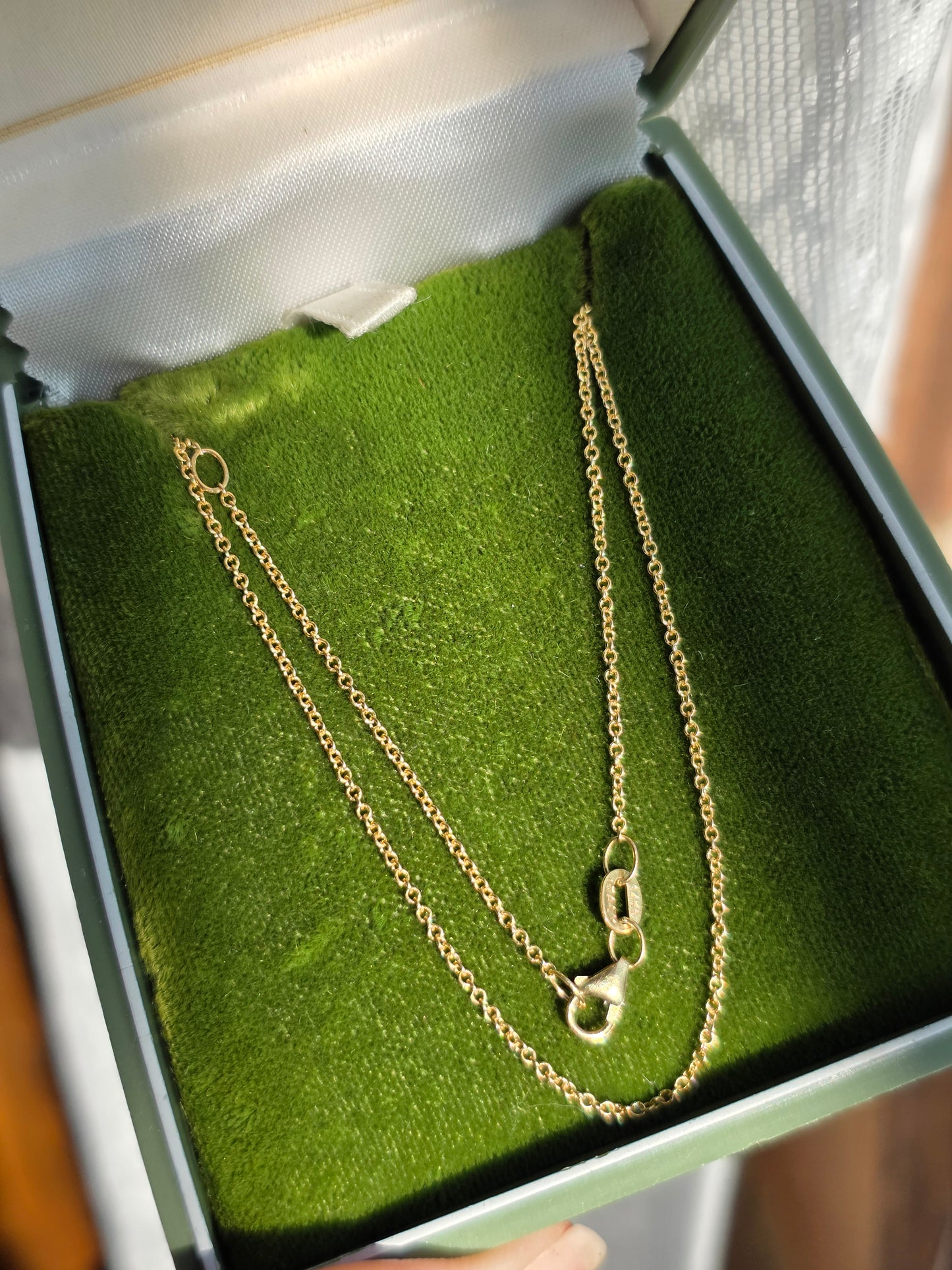 EFFY 14k Gold 1.2mm Cable Link Adjustable Chain 16" / 18"