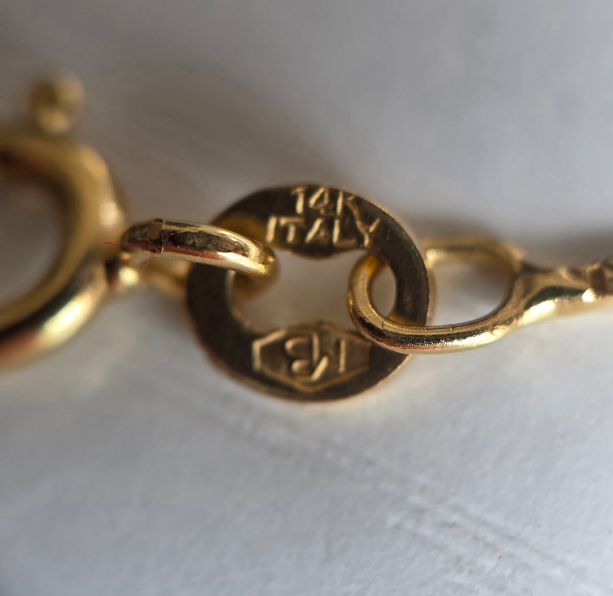 Textured 14k Gold Box Chain 18.25"