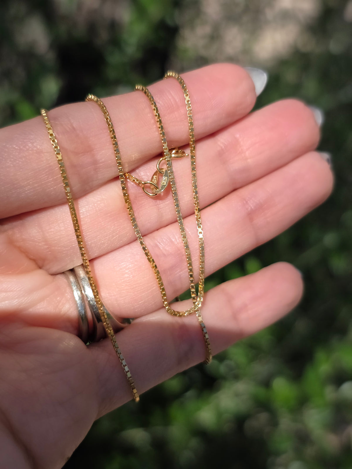Vintage 14k Gold 0.9mm Classic Italian Made Box Chain 18"