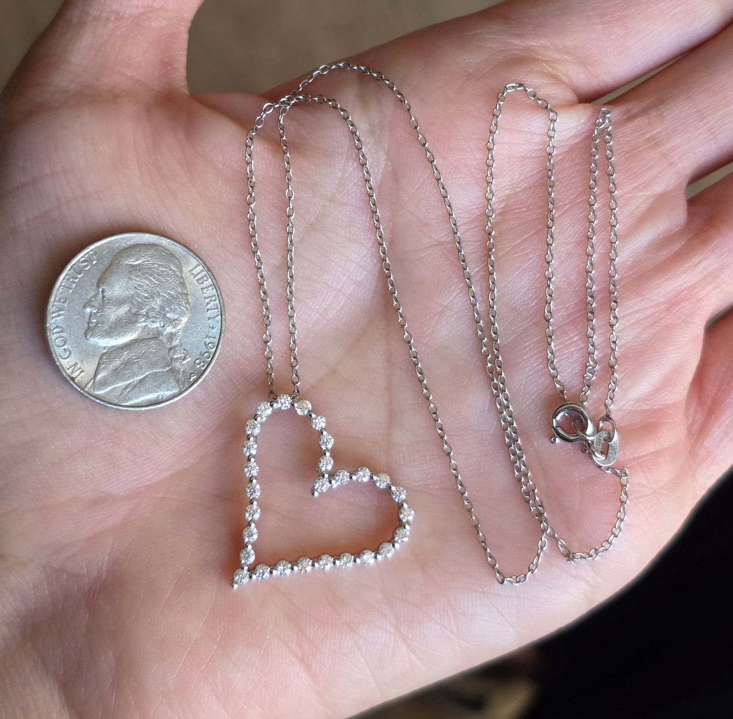 Sterling Silver and Sparkling CZ Stone Necklaces - Hamsa / Heart / Star - Choose Option