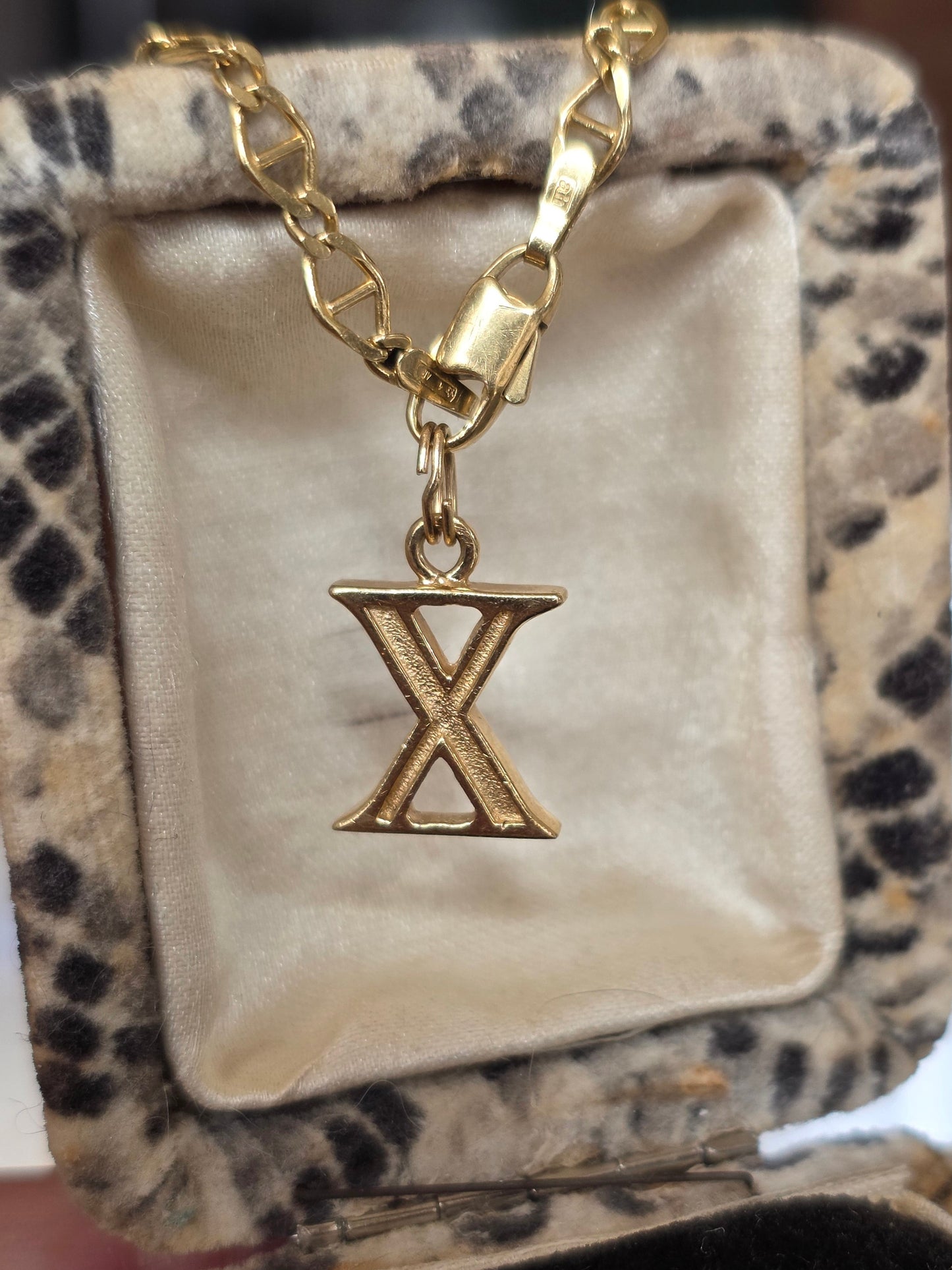 Awesome 14k "X" Initial Letter Charm Pendant (NO CHAIN)
