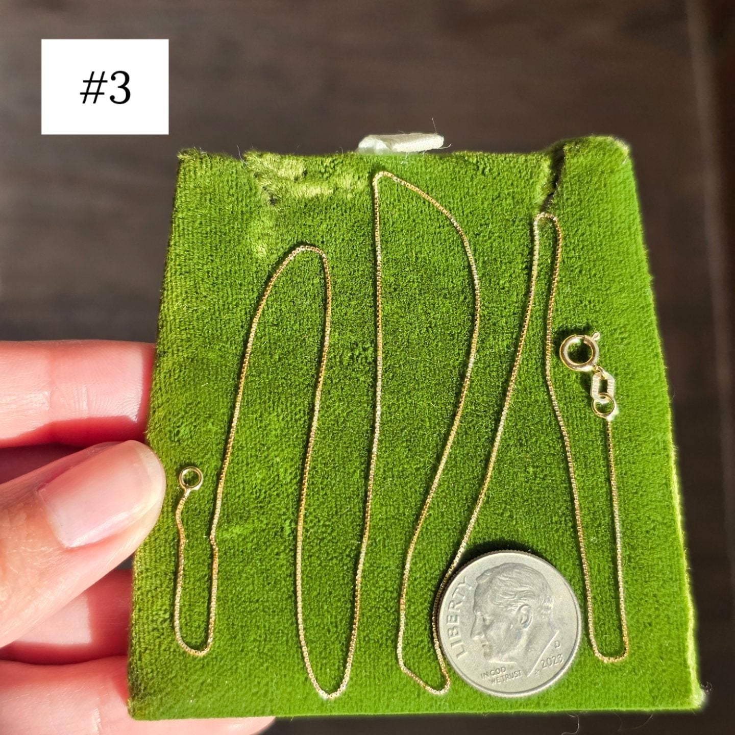 Classic 10k Gold Dainty Box Chain 18"