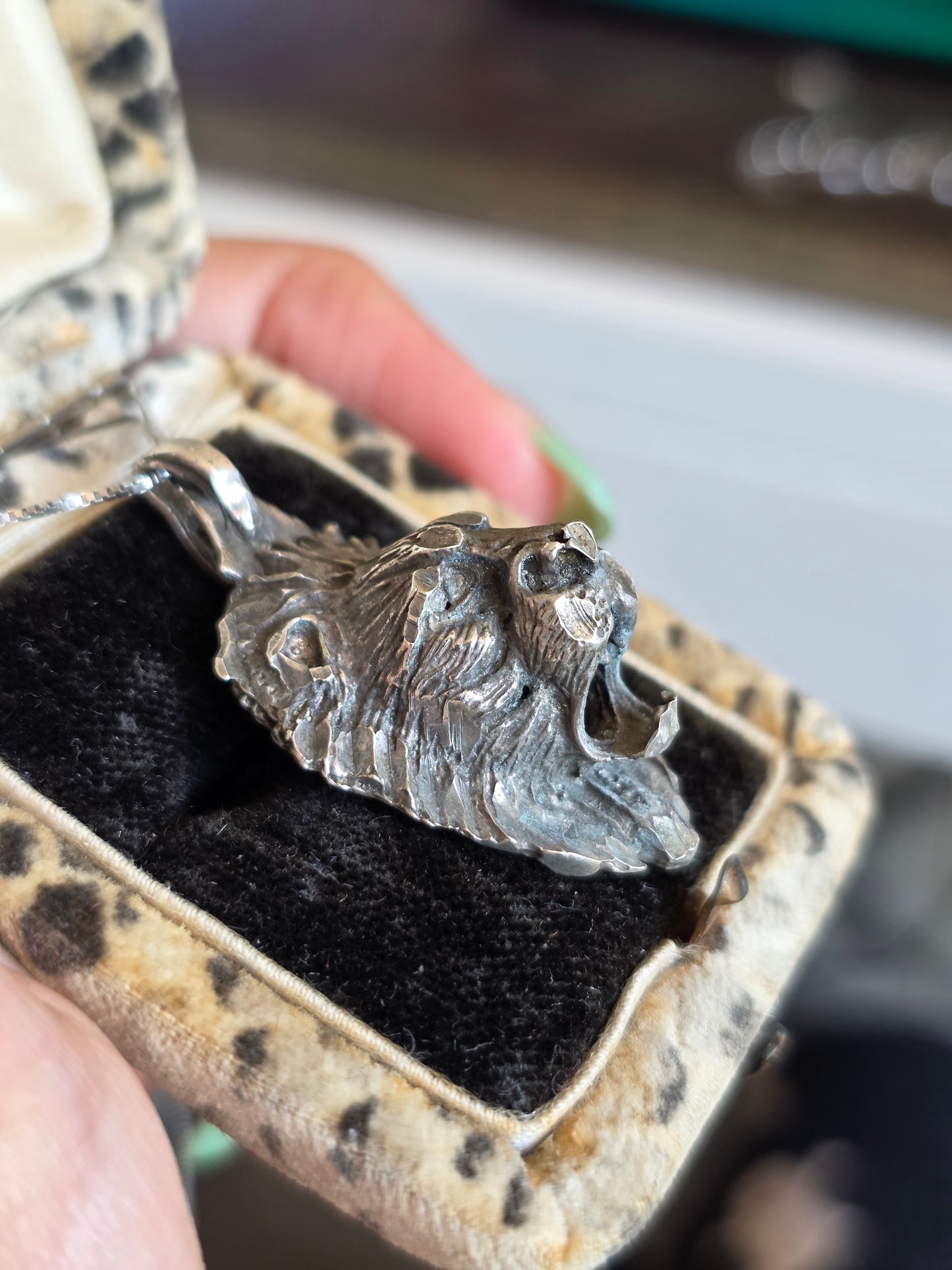 Badass Solid Sterling Silver Lion Head 1.5" Large Pendant (NO CHAIN)