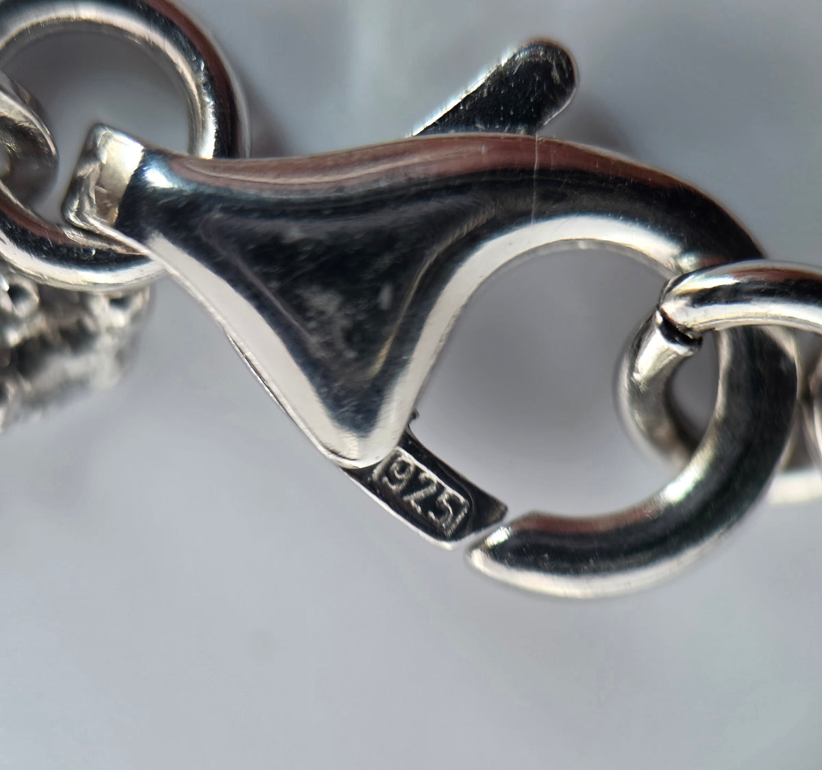 Gorgeous Italian Sterling Silver Solid Textured Starfish Link Bracelet 7"
