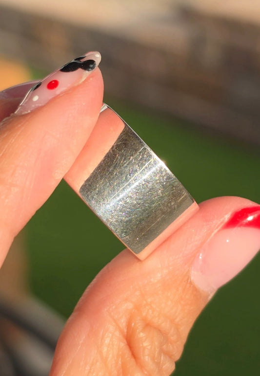 Chunky Sterling Silver Cigar Band