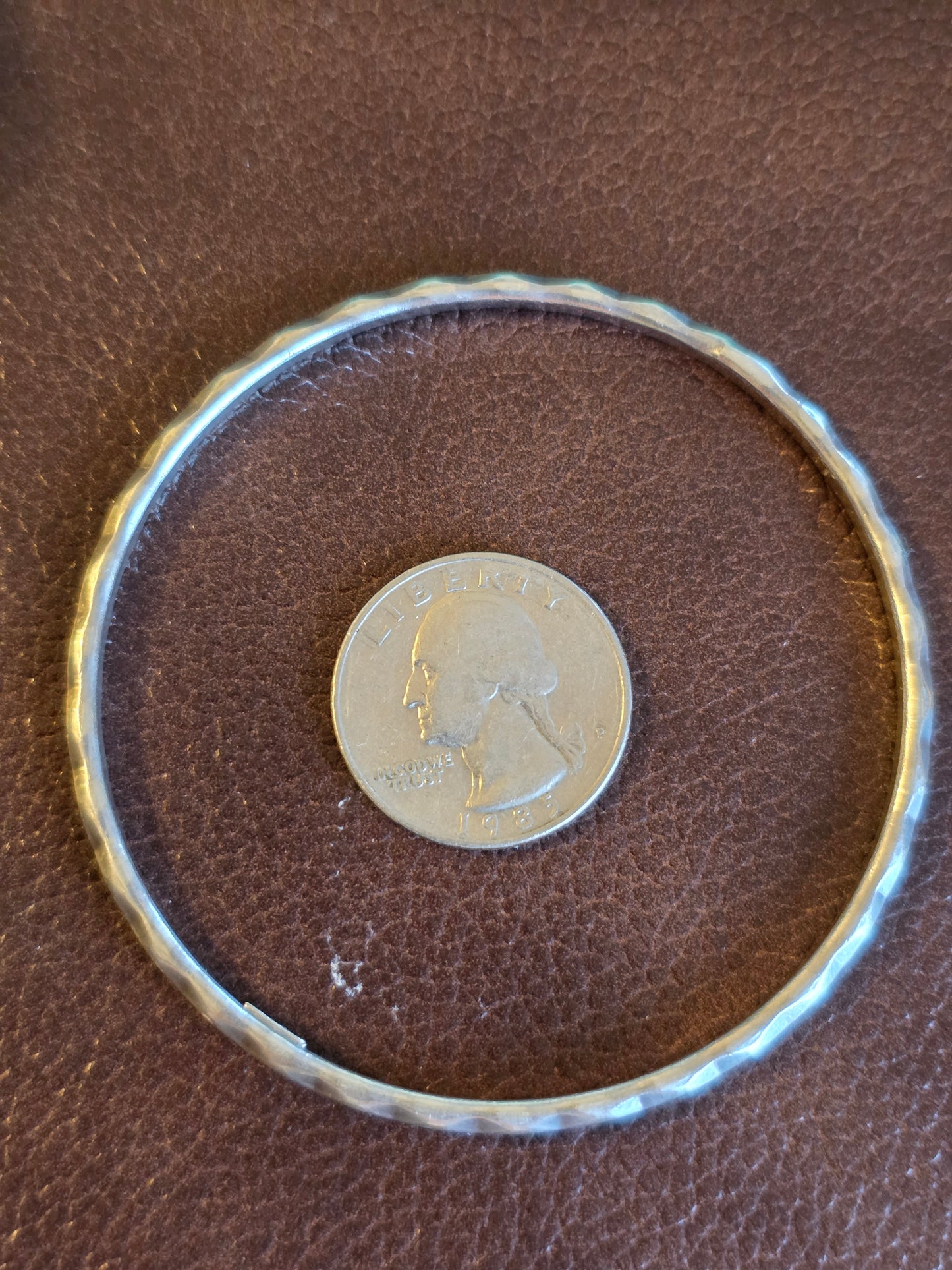 Solid Sterling Silver 3.2mm Wavy Bangle Bracelet