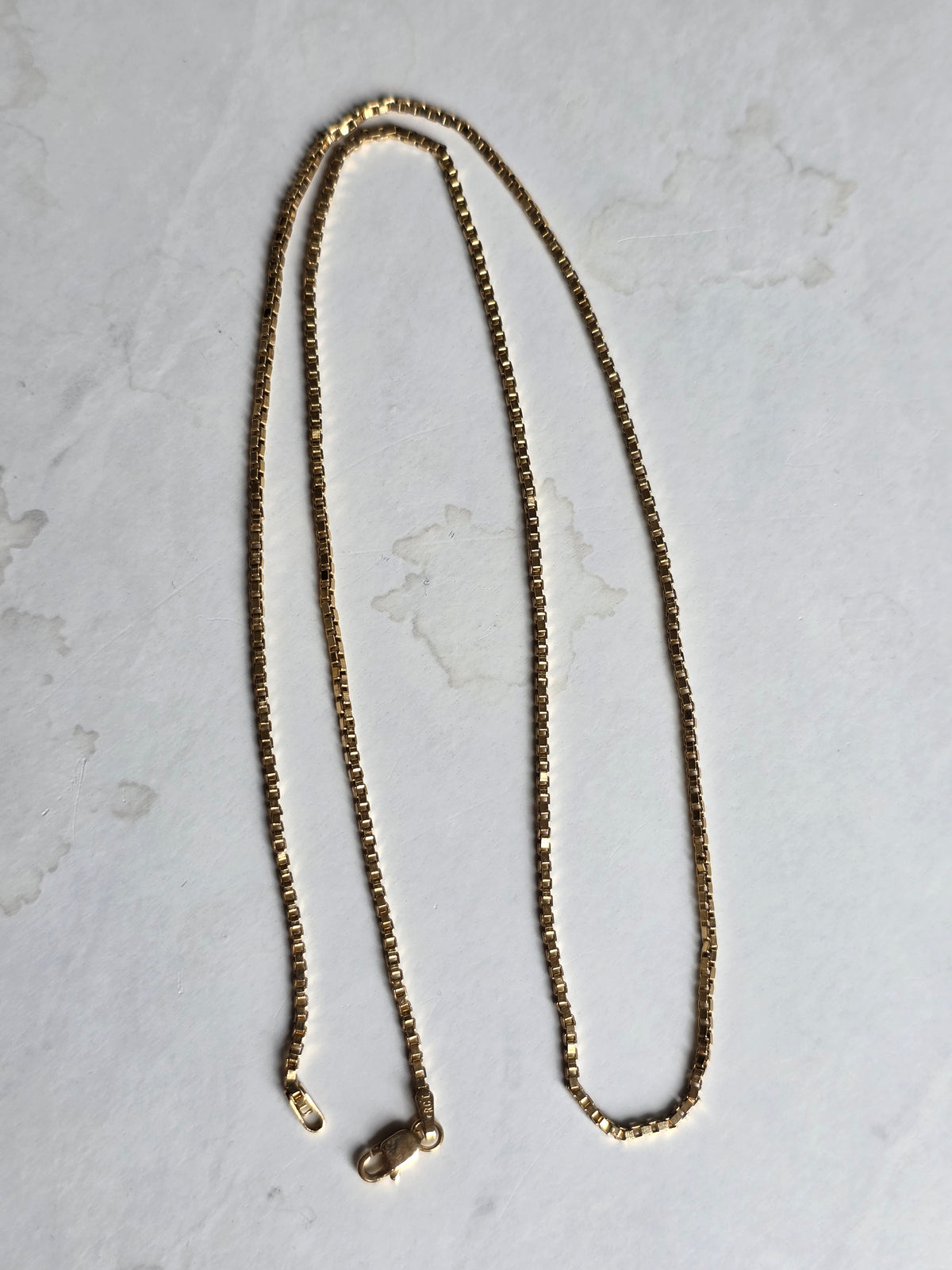 Vintage 14k Gold 1.4mm Solid Box Chain 20.5"