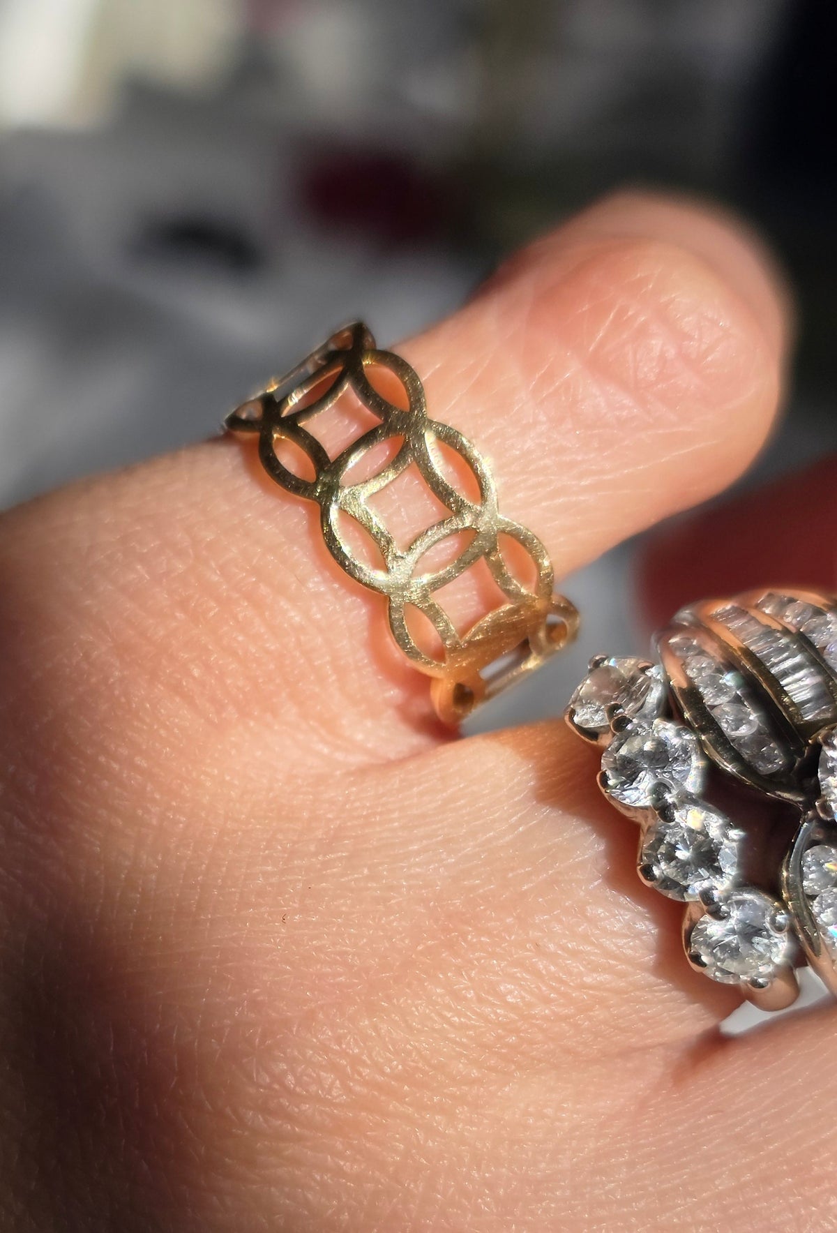 18k Interlocking Infinity Openwork Band Ring Size 5.75