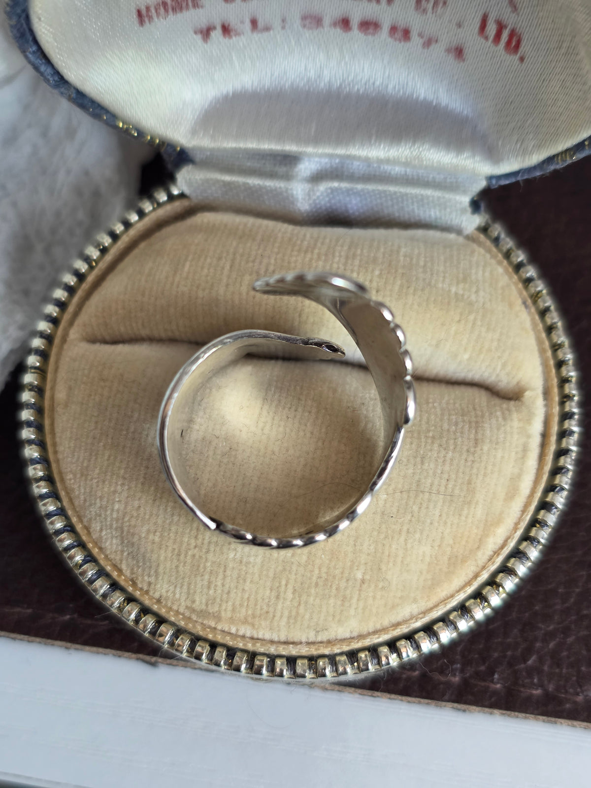Gorgeous Sterling Silver Open Band Scrollwork Wrap Art Nouveau Style Ring