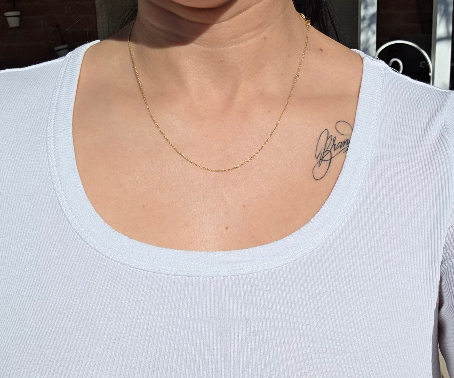 EFFY 14k Gold 1.2mm Cable Link Adjustable Chain 16" / 18"