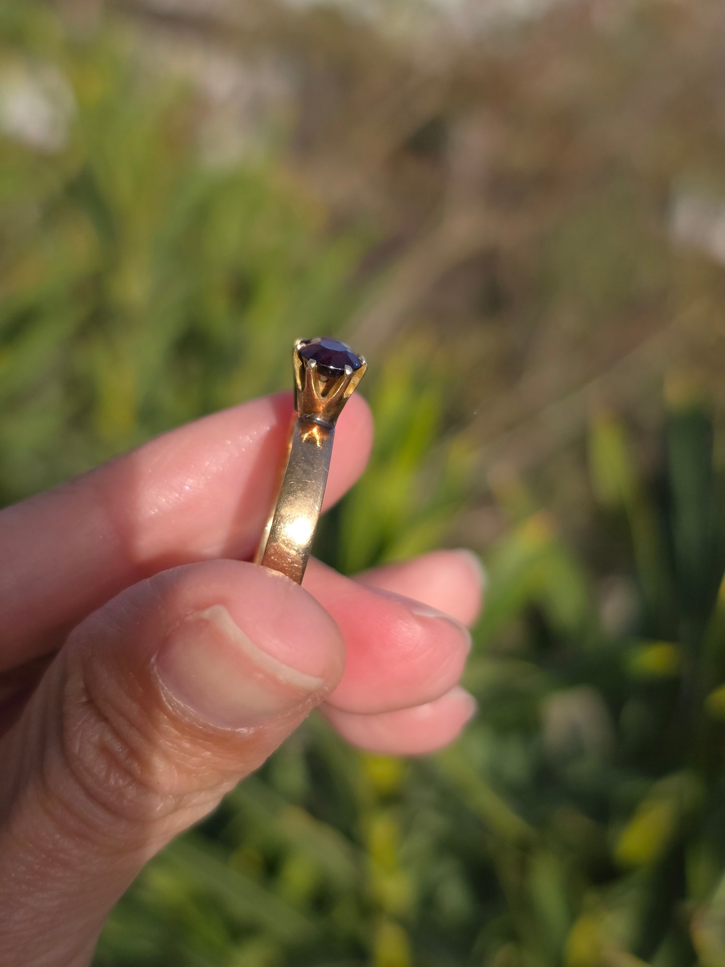 14k Vintage Garnet Toi Et Moi Ring Size 9 January Birthstone