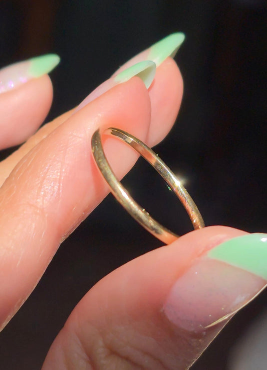 10k Gold 1.7mm Plain Gold Stacker Band Ring Size 9.75