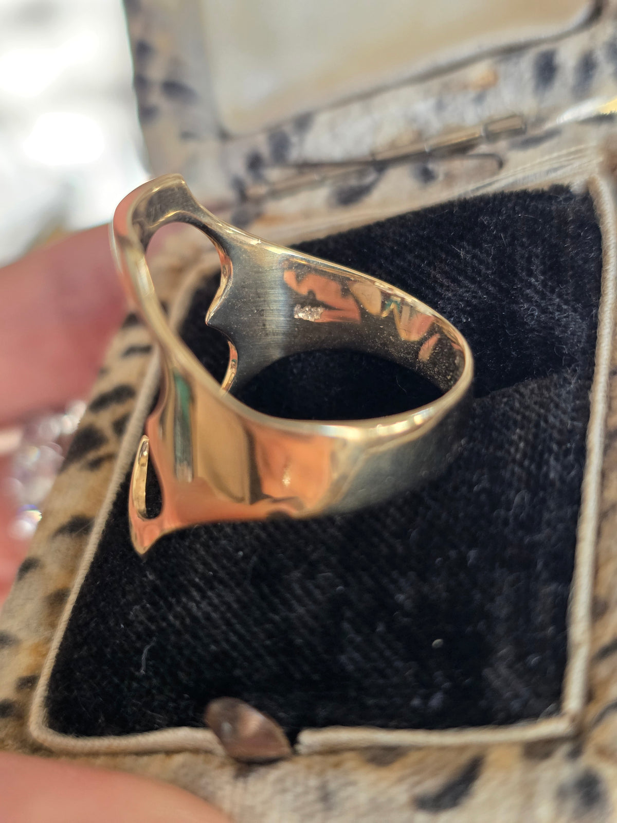 Awesome 14k Gold Clover CutOut Statement Ring Size 10