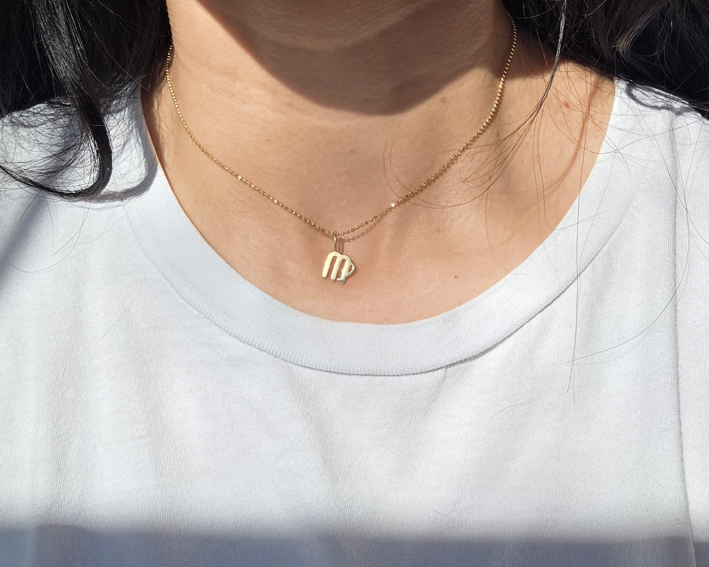 14k Gold Virgo Horoscope Charm (NO CHAIN)