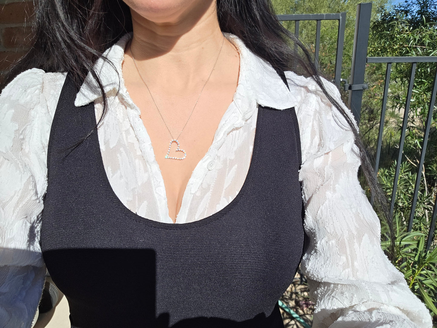 Sterling Silver and Sparkling CZ Stone Necklaces - Hamsa / Heart / Star - Choose Option