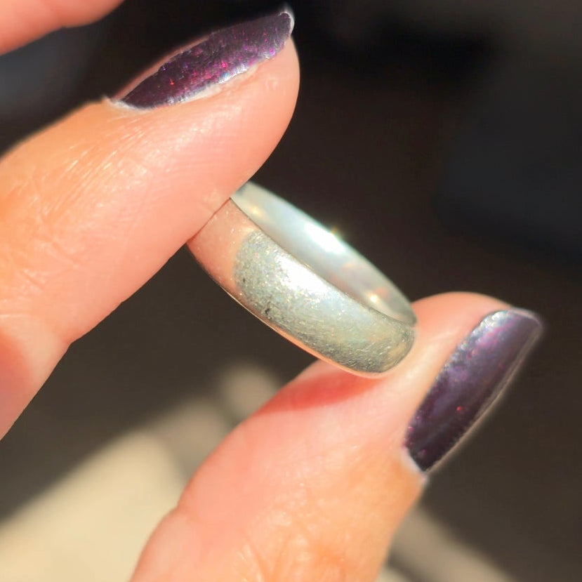 Vintage 925 5mm Wide Plain Sterling Silver Band Ring Size 5.75