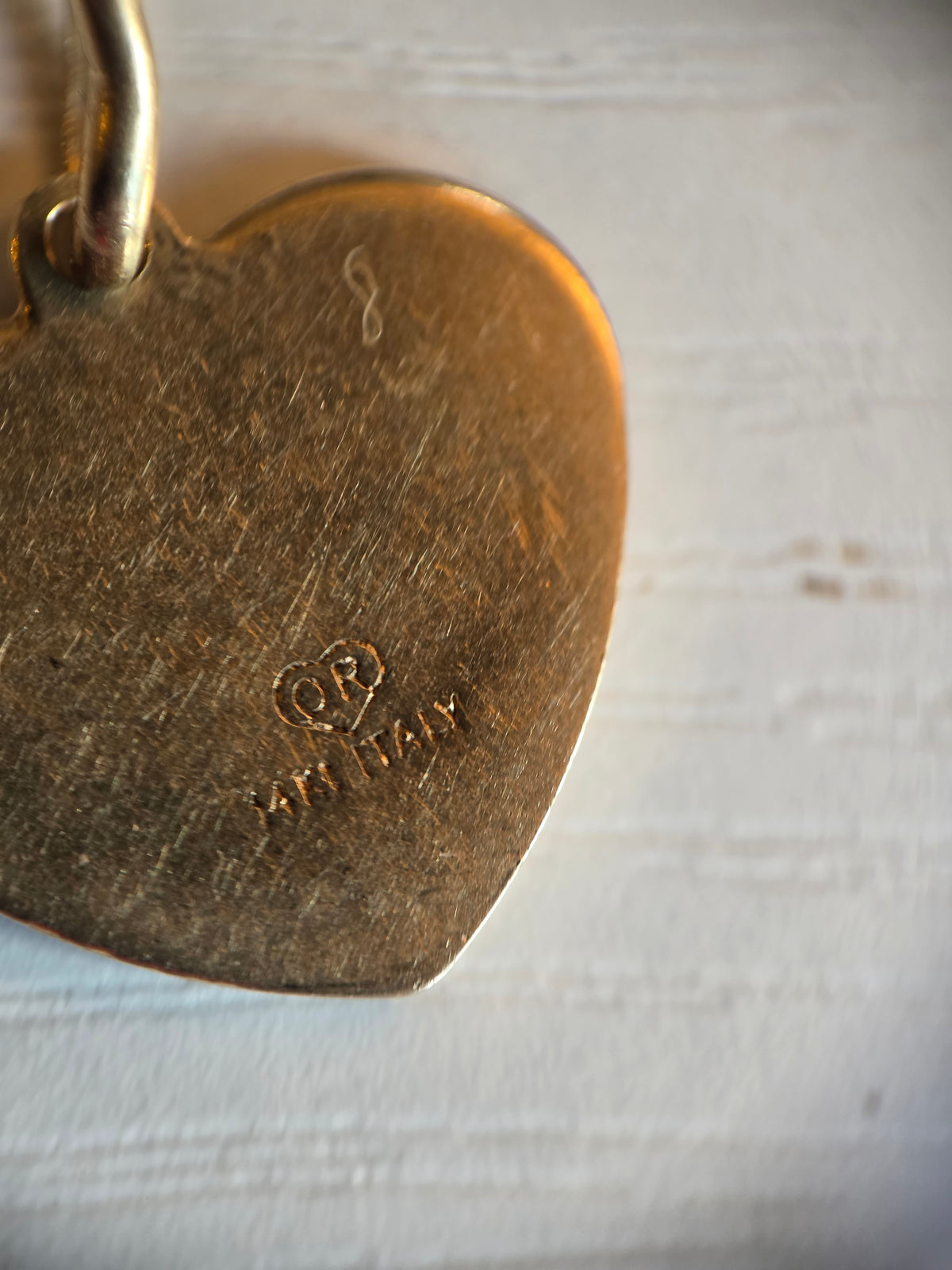 Vintage 14k Italian Made Double Cherub In Heart Medallion Charm/Pendant (NO CHAIN)