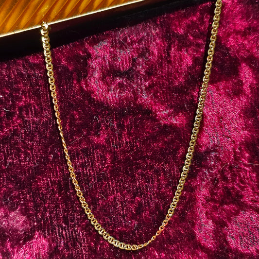 14k Gold Mariner Dainty 1.6mm Necklace 16" Chain