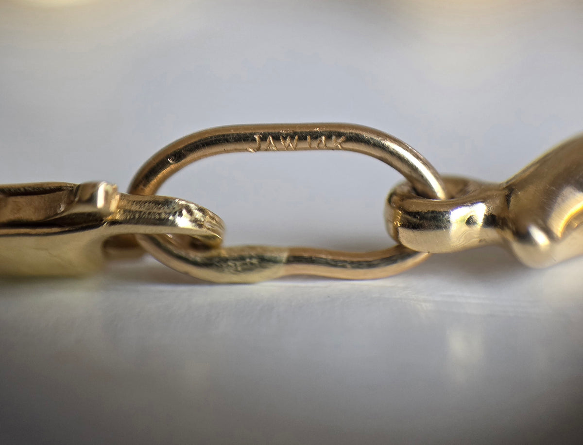 Beautiful 14k Gold Celestial Sun Star Puffy Moon Bracelet 6.75"