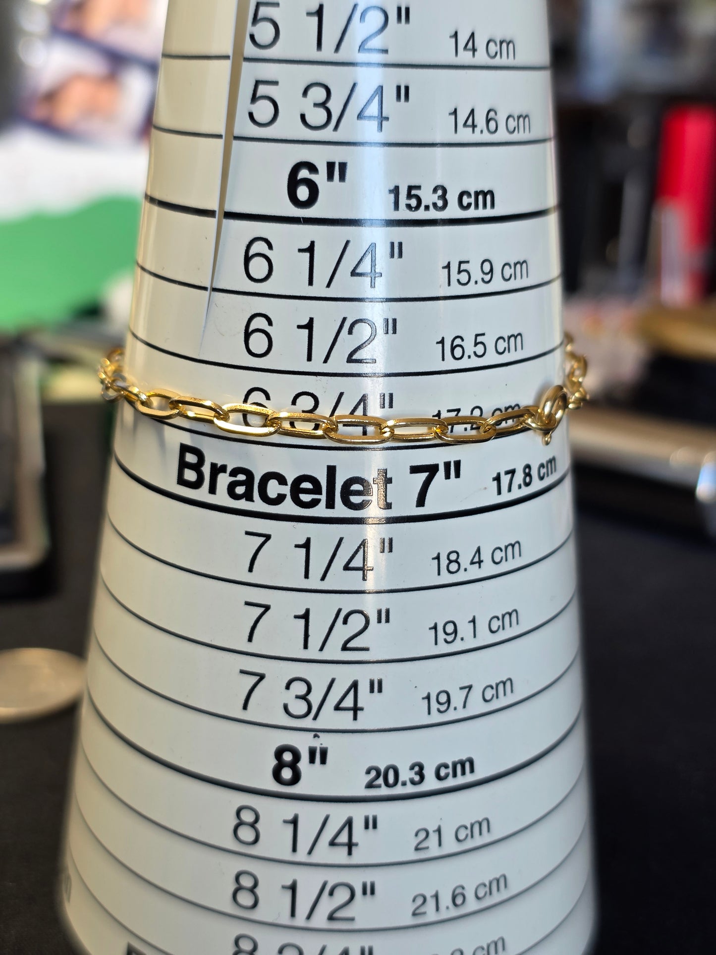 14k Perfect Every day Paperclip Chain Link Bracelet 7"