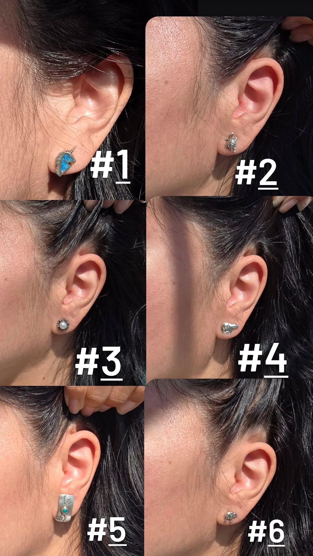 Sterling Silver Earrings - Unicorns / Turtles / Pearls / Zuni Bears / Turquoise / Elephants