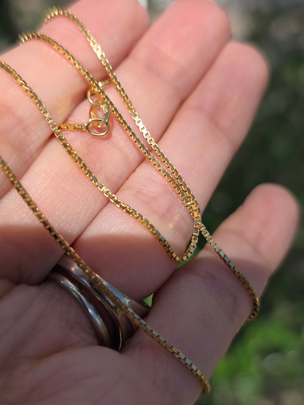 Vintage 14k Gold 0.9mm Classic Italian Made Box Chain 18"