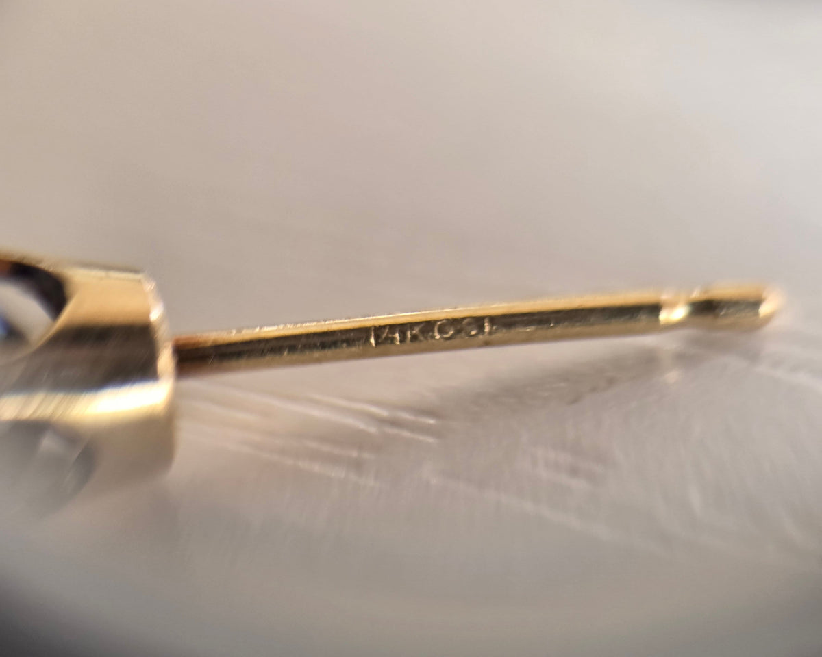 14k Gold 4mm Sapphire Stud Earrings