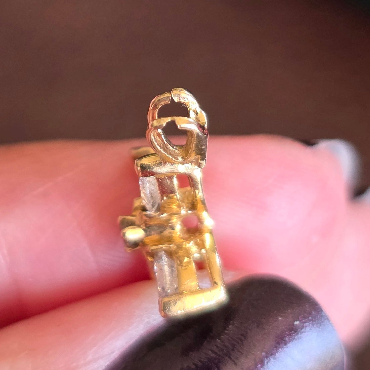 14k Gold .50TCW Diamond Cross Pendant (NO CHAIN)