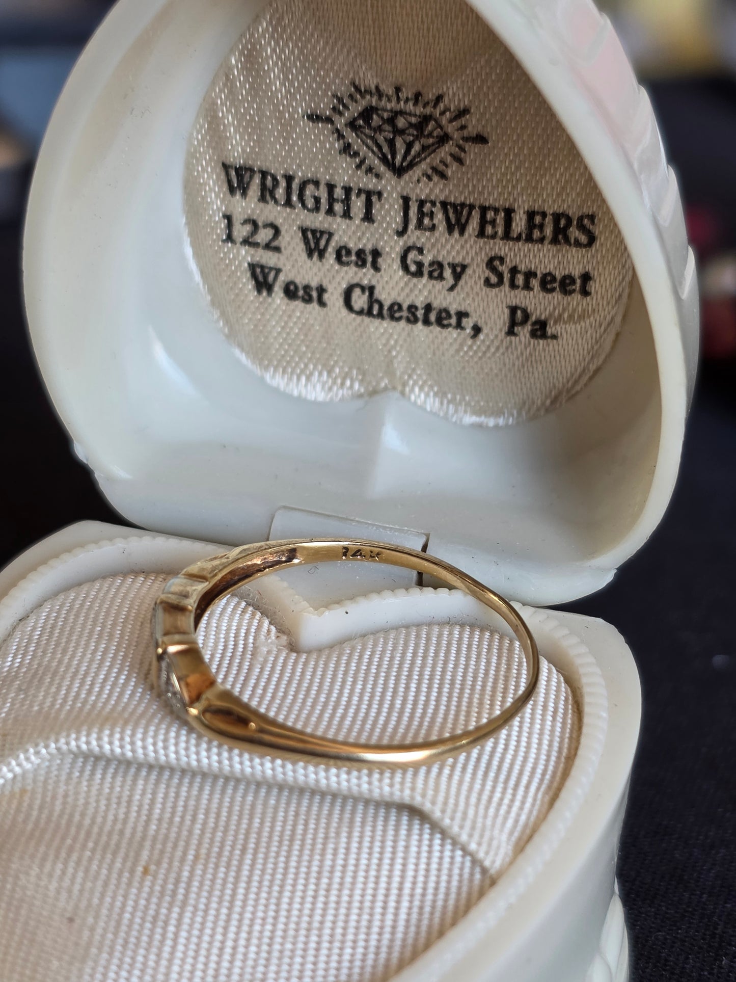 Pretty Vintage Two Toned 14k Gold Stacker Band Size 7.5