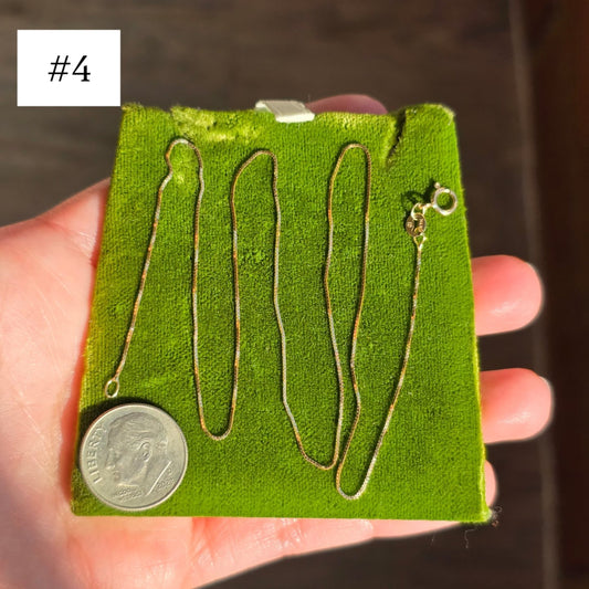 Classic 14k Gold Dainty Box Chain 16"