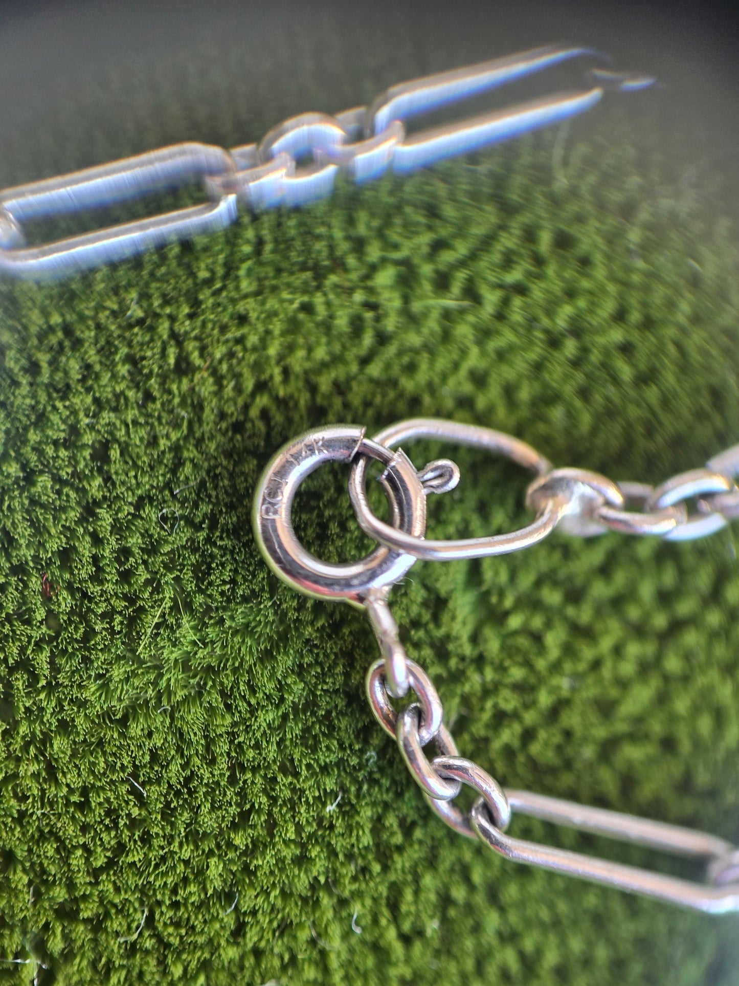 Beautiful Vintage 14k White Gold Floral Carved Bar Link Bracelet 6.9"