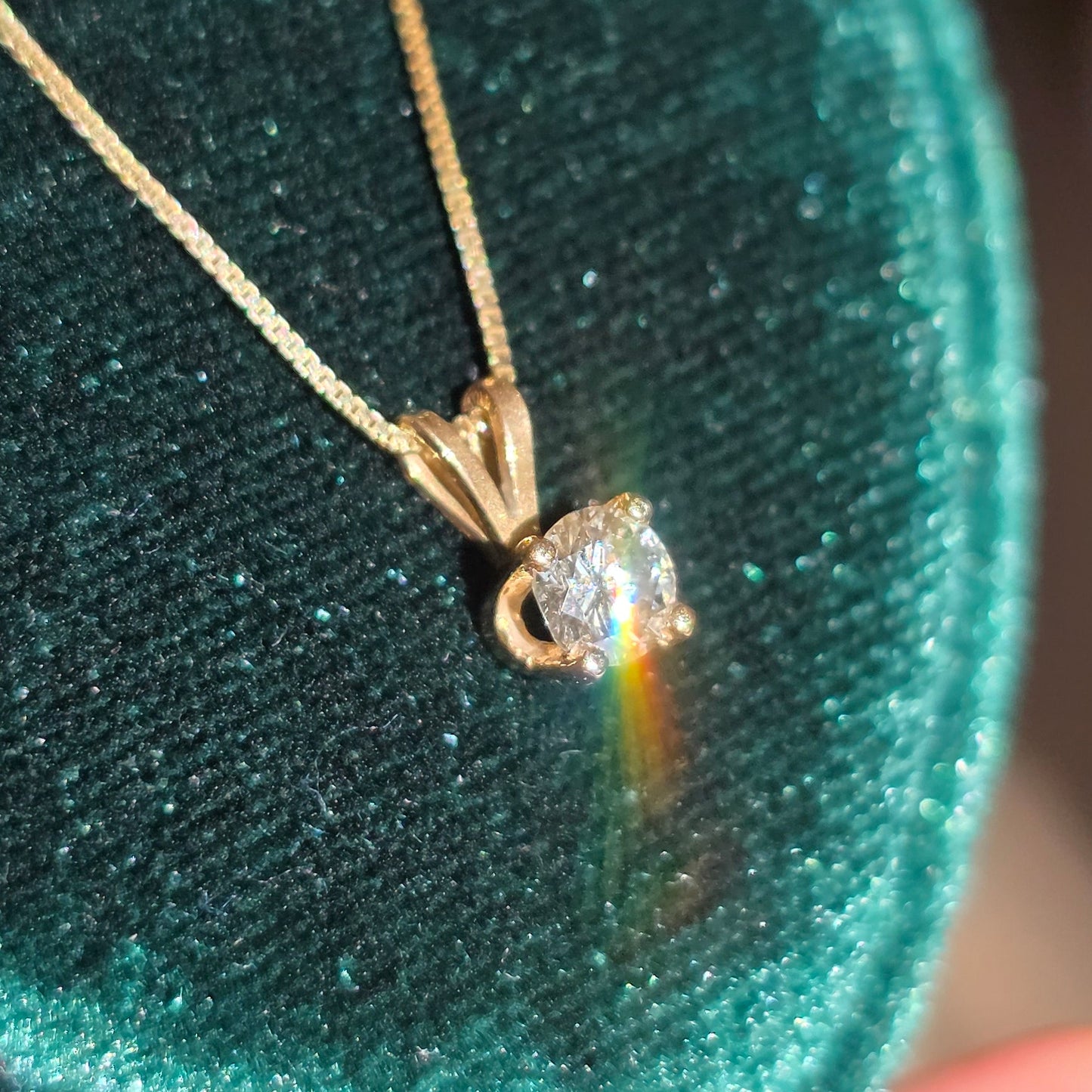 14k Classic 1/3 TCW Diamond Pendant (NO CHAIN)