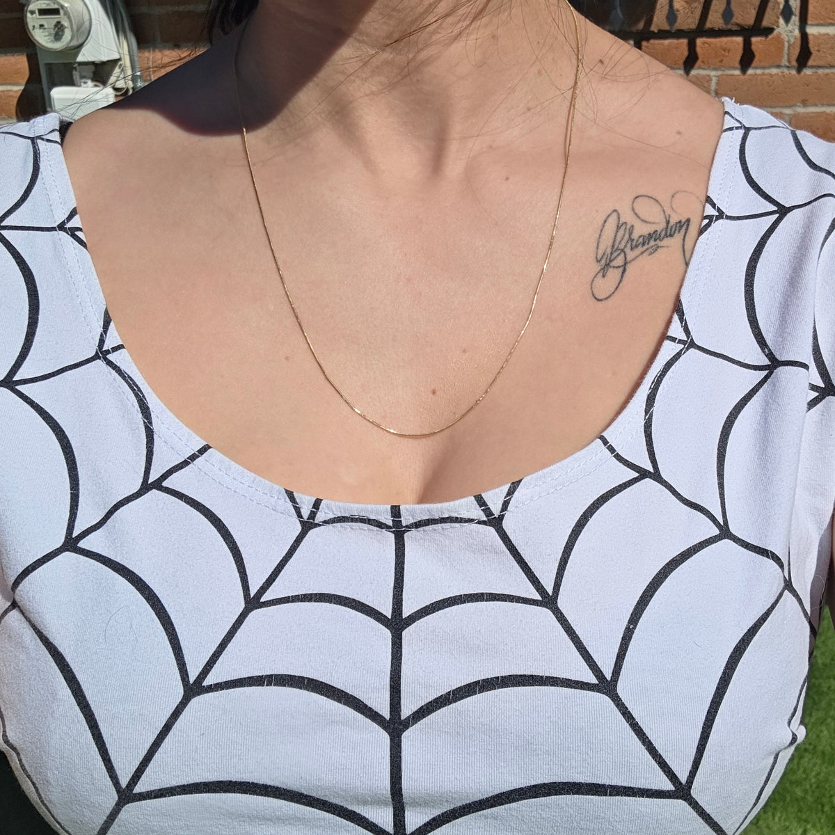 14k Gold UNOAERRE Dainty 0.8mm Snake Chain 21.5"