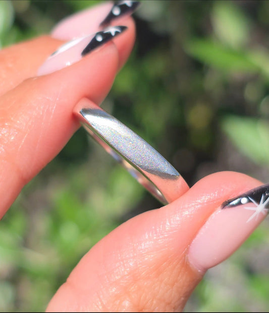 Vintage Mexican Sterling Silver Sculptural Wave Ring Size 7.25