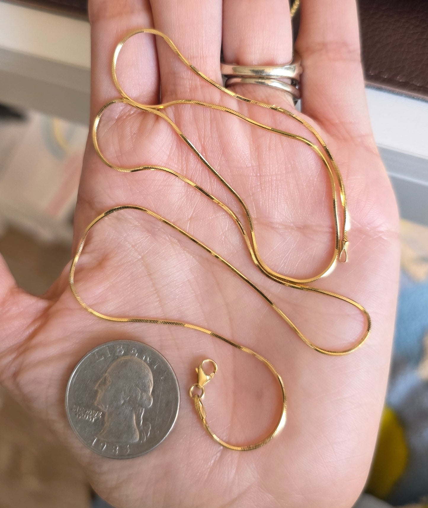 Slinky 14k Solid 1mm Snake Chain 20"