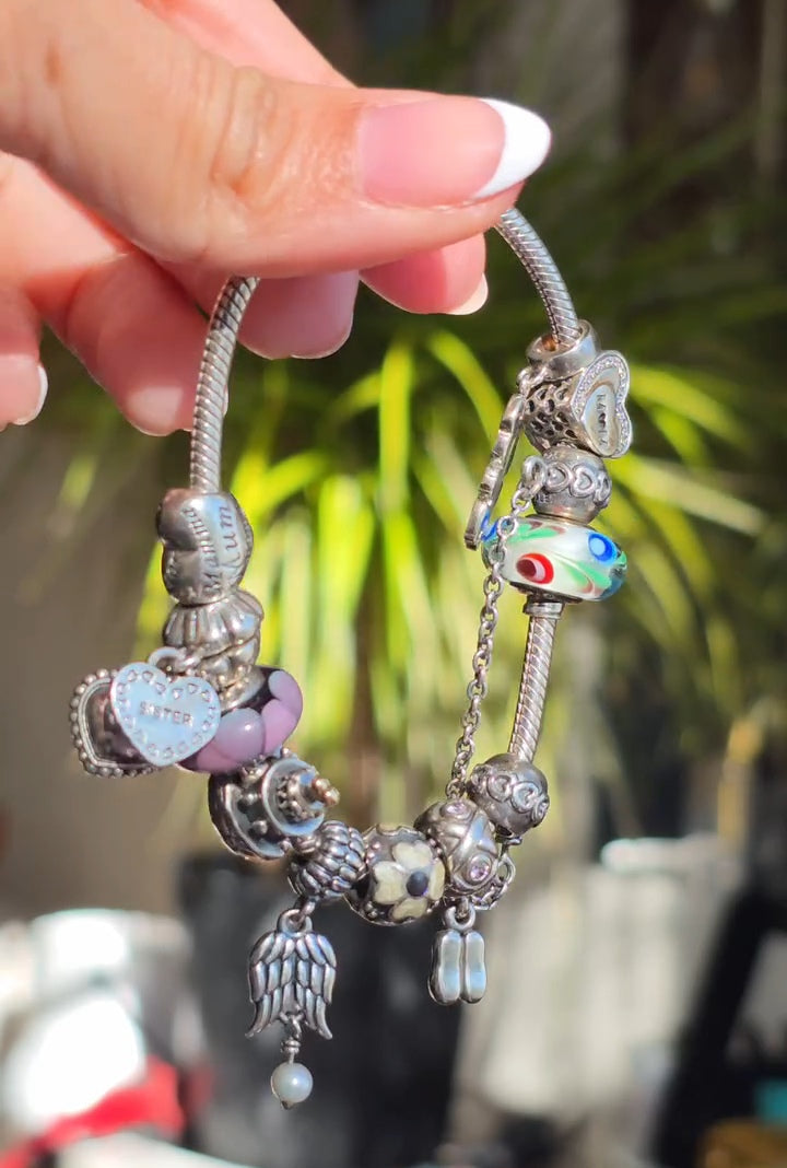 Assorted 925 Solid Sterling Silver Pandora Charms OR Bracelet