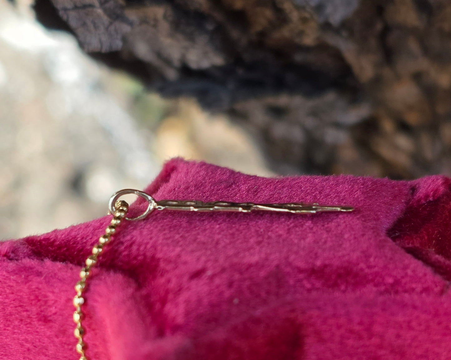 14K Gold Vertical Letters "BRAT" 1" Drop Charm (NO CHAIN)