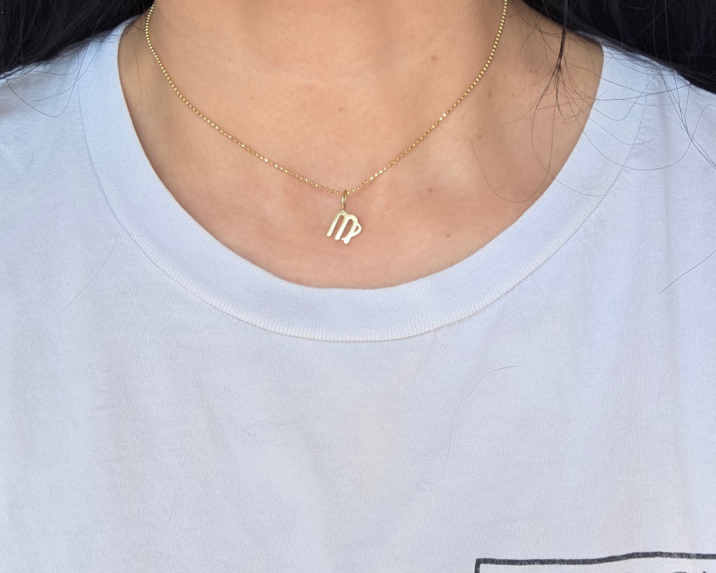 14k Gold Virgo Horoscope Charm (NO CHAIN)